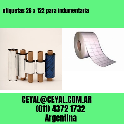 etiquetas 26 x 122 para indumentaria