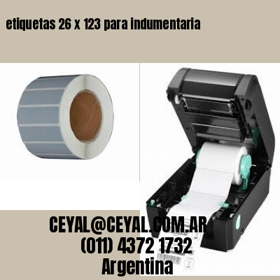 etiquetas 26 x 123 para indumentaria