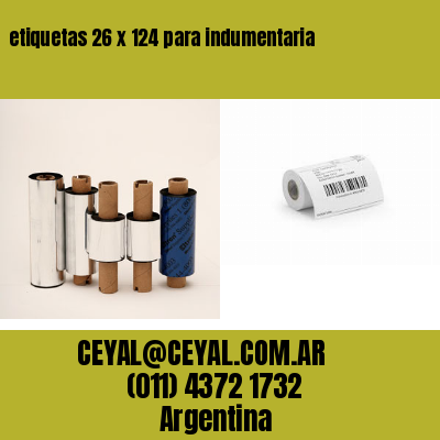 etiquetas 26 x 124 para indumentaria
