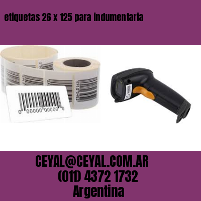 etiquetas 26 x 125 para indumentaria