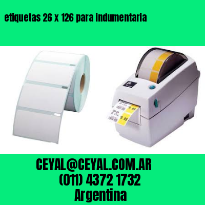 etiquetas 26 x 126 para indumentaria