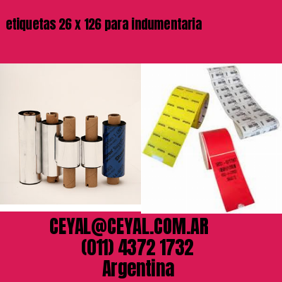etiquetas 26 x 126 para indumentaria