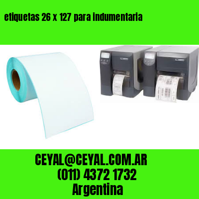 etiquetas 26 x 127 para indumentaria