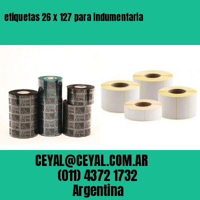 etiquetas 26 x 127 para indumentaria