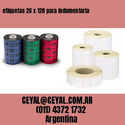 etiquetas 26 x 128 para indumentaria