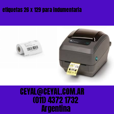 etiquetas 26 x 129 para indumentaria