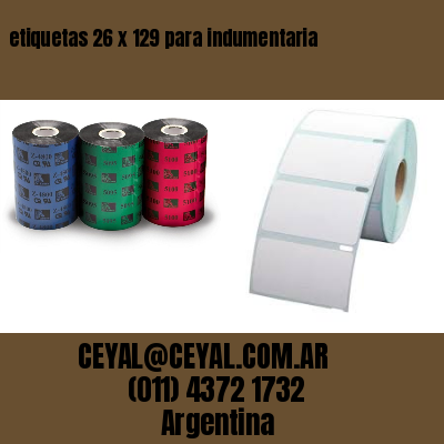 etiquetas 26 x 129 para indumentaria