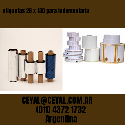 etiquetas 26 x 130 para indumentaria