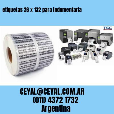 etiquetas 26 x 132 para indumentaria