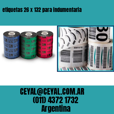 etiquetas 26 x 132 para indumentaria