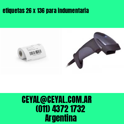etiquetas 26 x 136 para indumentaria