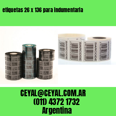 etiquetas 26 x 136 para indumentaria