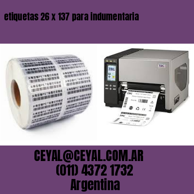 etiquetas 26 x 137 para indumentaria