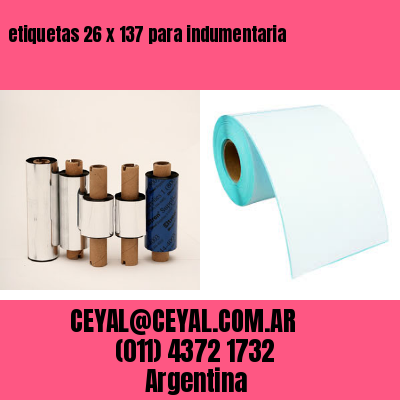 etiquetas 26 x 137 para indumentaria