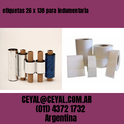 etiquetas 26 x 138 para indumentaria