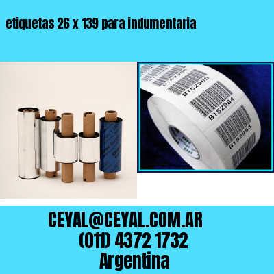 etiquetas 26 x 139 para indumentaria