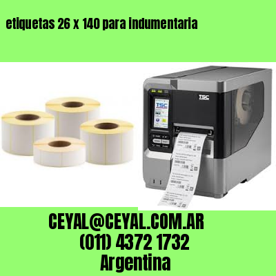 etiquetas 26 x 140 para indumentaria