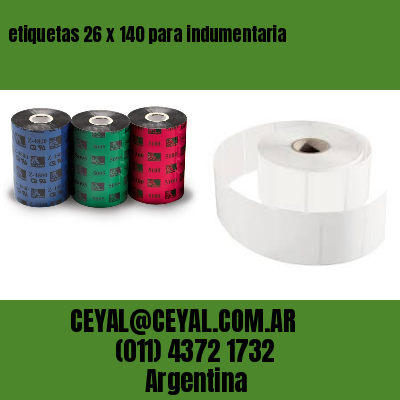 etiquetas 26 x 140 para indumentaria