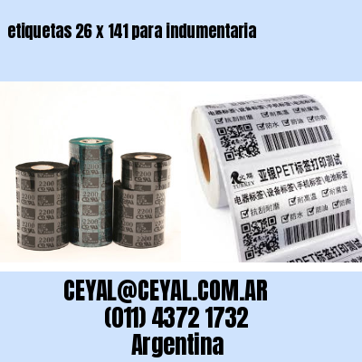 etiquetas 26 x 141 para indumentaria