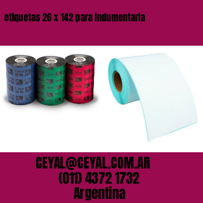 etiquetas 26 x 142 para indumentaria