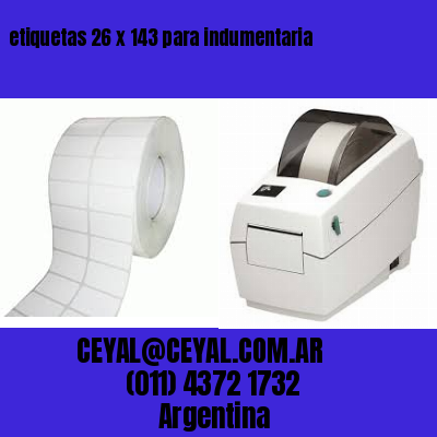 etiquetas 26 x 143 para indumentaria