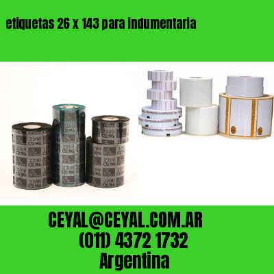 etiquetas 26 x 143 para indumentaria