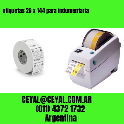 etiquetas 26 x 144 para indumentaria