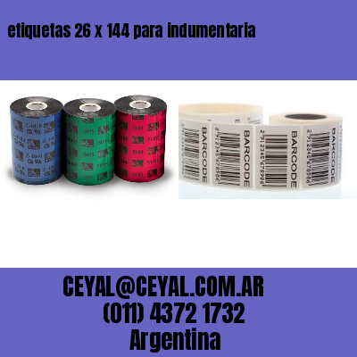 etiquetas 26 x 144 para indumentaria