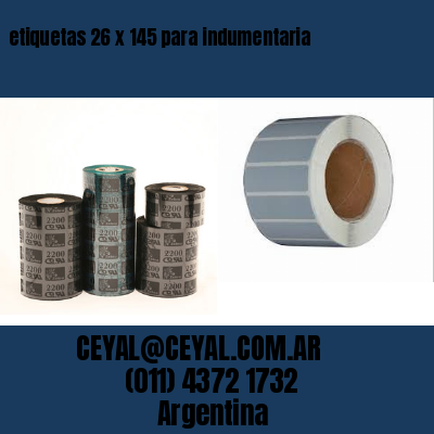 etiquetas 26 x 145 para indumentaria