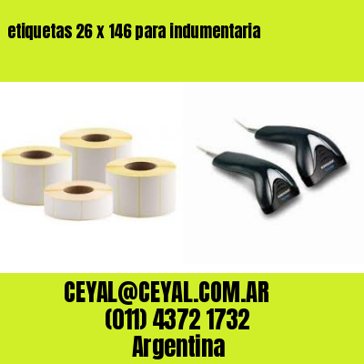 etiquetas 26 x 146 para indumentaria