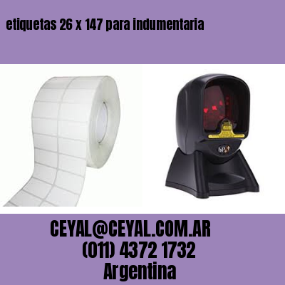 etiquetas 26 x 147 para indumentaria