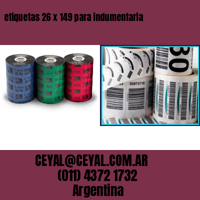 etiquetas 26 x 149 para indumentaria