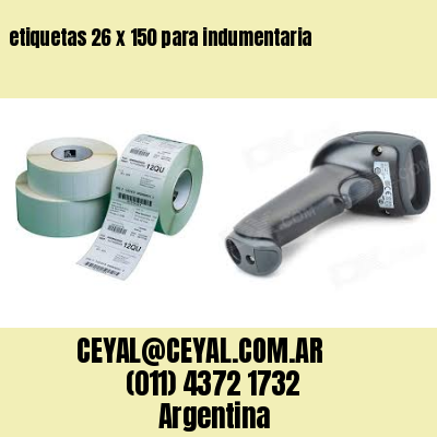 etiquetas 26 x 150 para indumentaria