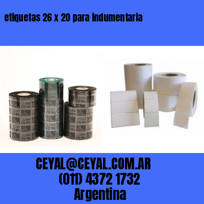 etiquetas 26 x 20 para indumentaria