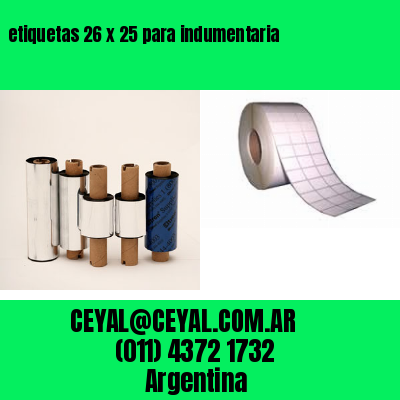 etiquetas 26 x 25 para indumentaria