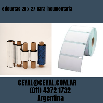 etiquetas 26 x 27 para indumentaria