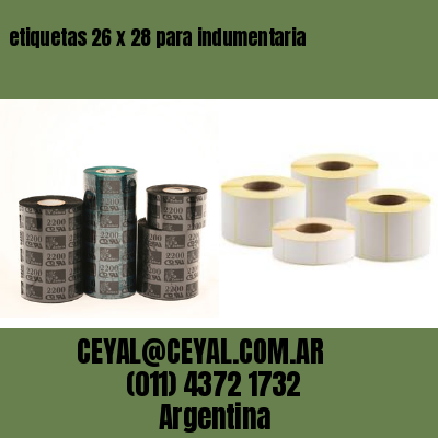 etiquetas 26 x 28 para indumentaria
