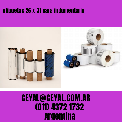 etiquetas 26 x 31 para indumentaria