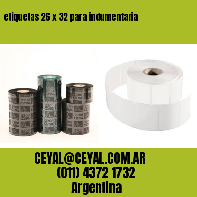 etiquetas 26 x 32 para indumentaria
