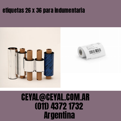 etiquetas 26 x 36 para indumentaria
