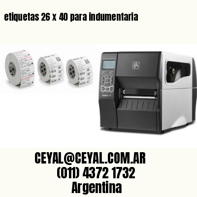 etiquetas 26 x 40 para indumentaria