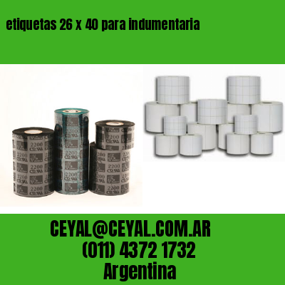 etiquetas 26 x 40 para indumentaria