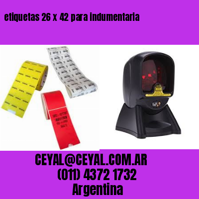 etiquetas 26 x 42 para indumentaria