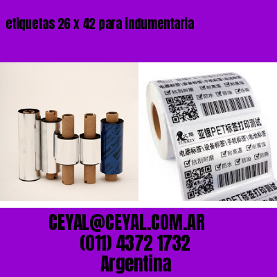 etiquetas 26 x 42 para indumentaria