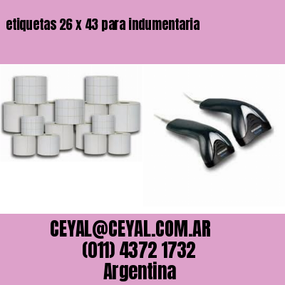 etiquetas 26 x 43 para indumentaria