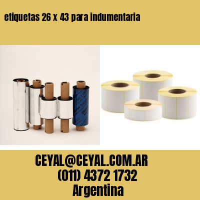 etiquetas 26 x 43 para indumentaria