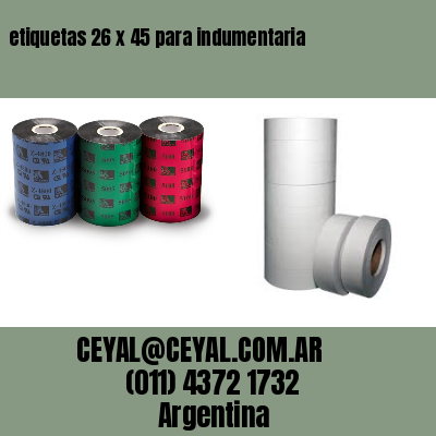 etiquetas 26 x 45 para indumentaria