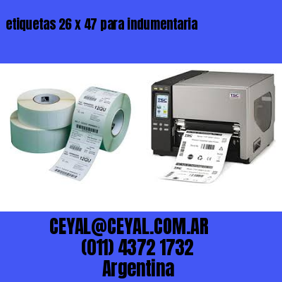 etiquetas 26 x 47 para indumentaria