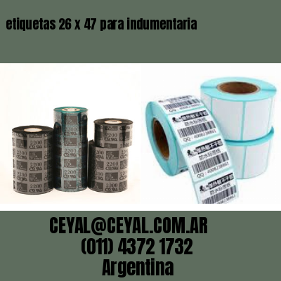 etiquetas 26 x 47 para indumentaria