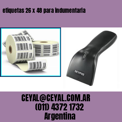 etiquetas 26 x 48 para indumentaria